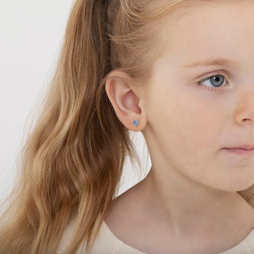 In Season Jewelry 14k Tiny Cubic Zirconia Heart Earrings In June