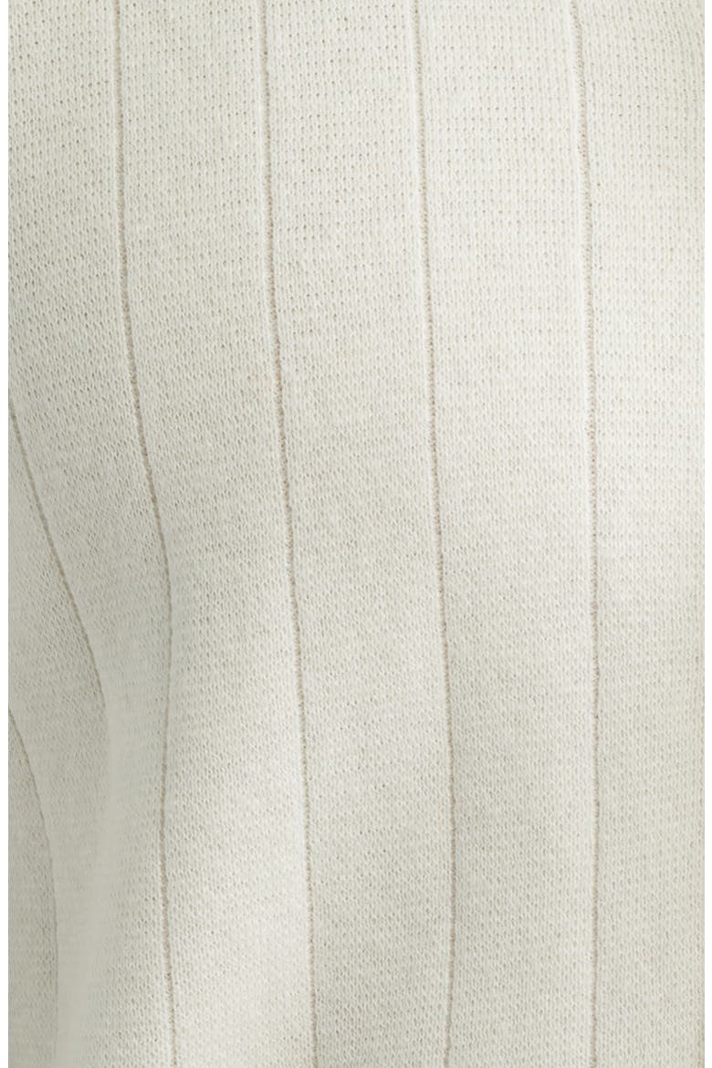Piazza Rib Cotton & Linen Full Button Cardigan, Alternate, color, IVORY