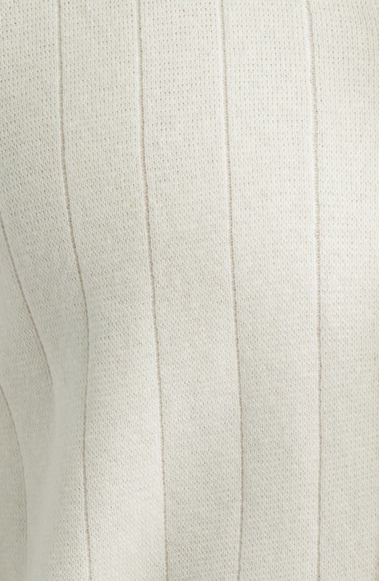 Reigning Champ Piazza Rib Cotton & Linen Full Button Cardigan, Alternate, color, Ivory