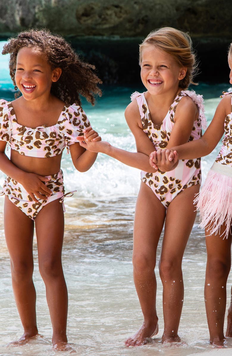 Shade Critters Kids' Fringe Metallic One-Piece Swimsuit, Alternate, color, 