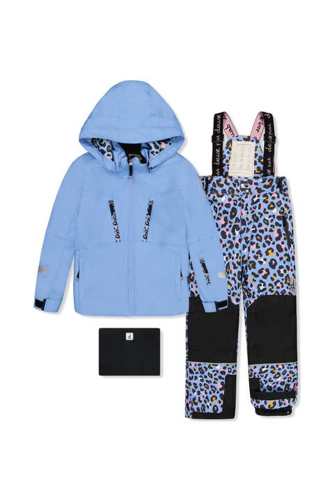 Teknik Expandable Sleeve Reinforced Jacket & Leopard Pants Two Piece Snowsuit
