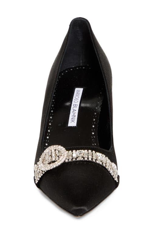 Manolo Blahnik Asapump Satin Pumps In Black