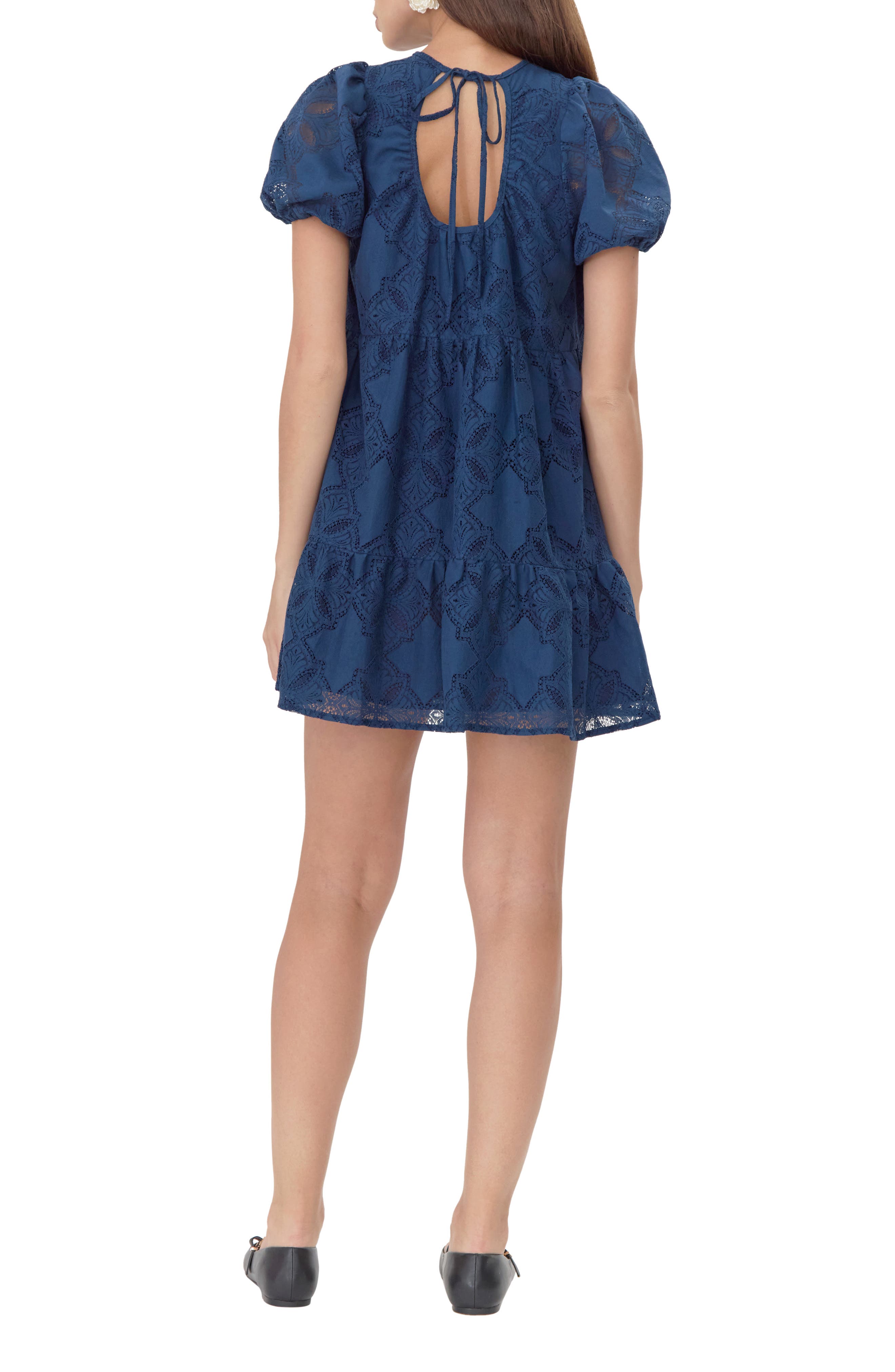 Bessie Tiered Lace Minidress - image 2