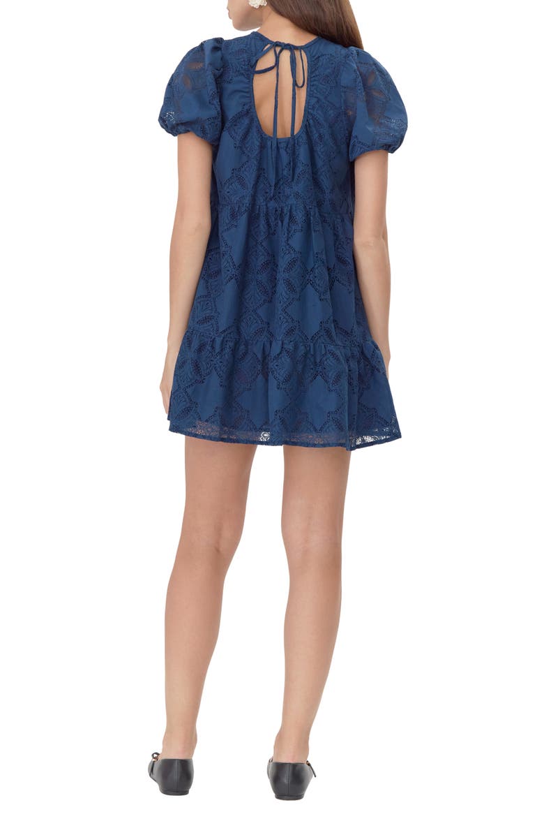 Adelyn Rae Bessie Tiered Lace Minidress, Alternate, color,