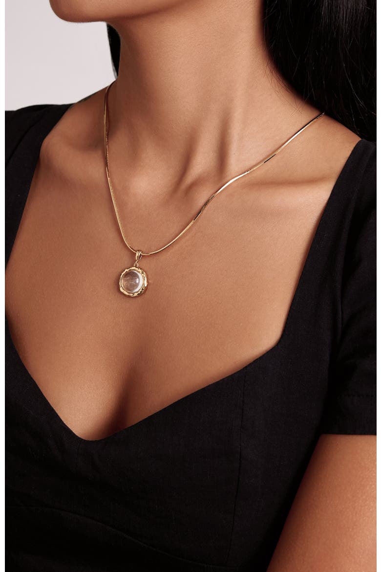 Aeolian Whispers Pendant Necklace, Alternate, color, Gold & Crystal Clear