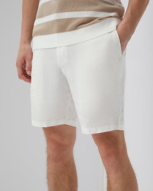 Onia Linen Fixed-waist Short In White