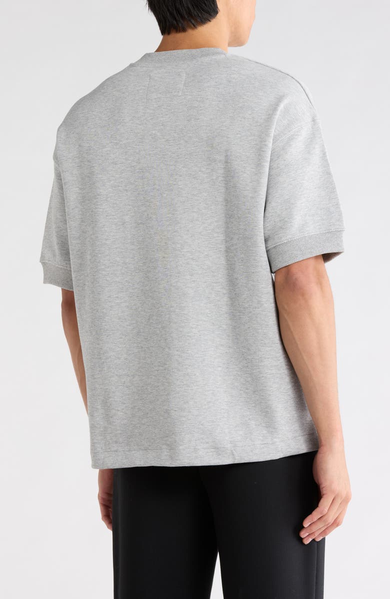 DENIM AND FLOWER Heavy Weight Short Sleeve Crew Tee, Alternate, color, Gray Heather