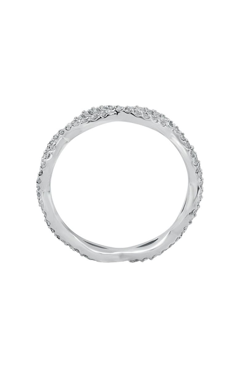 Bliss Diamond 3/8 cttw Diamond Infinity Eternity Wedding Ring Stackable Band 14k Gold, Alternate, color, 