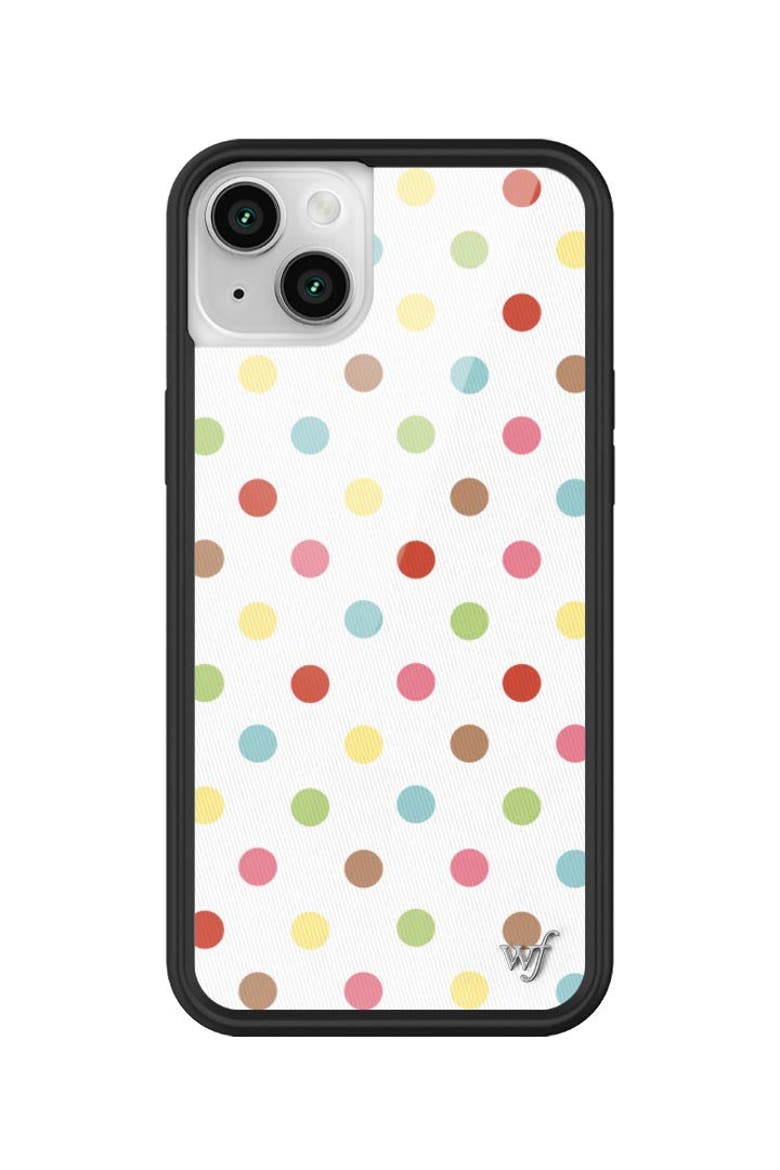 Confetti Polka Dots iPhone Case, Alternate, color, White
