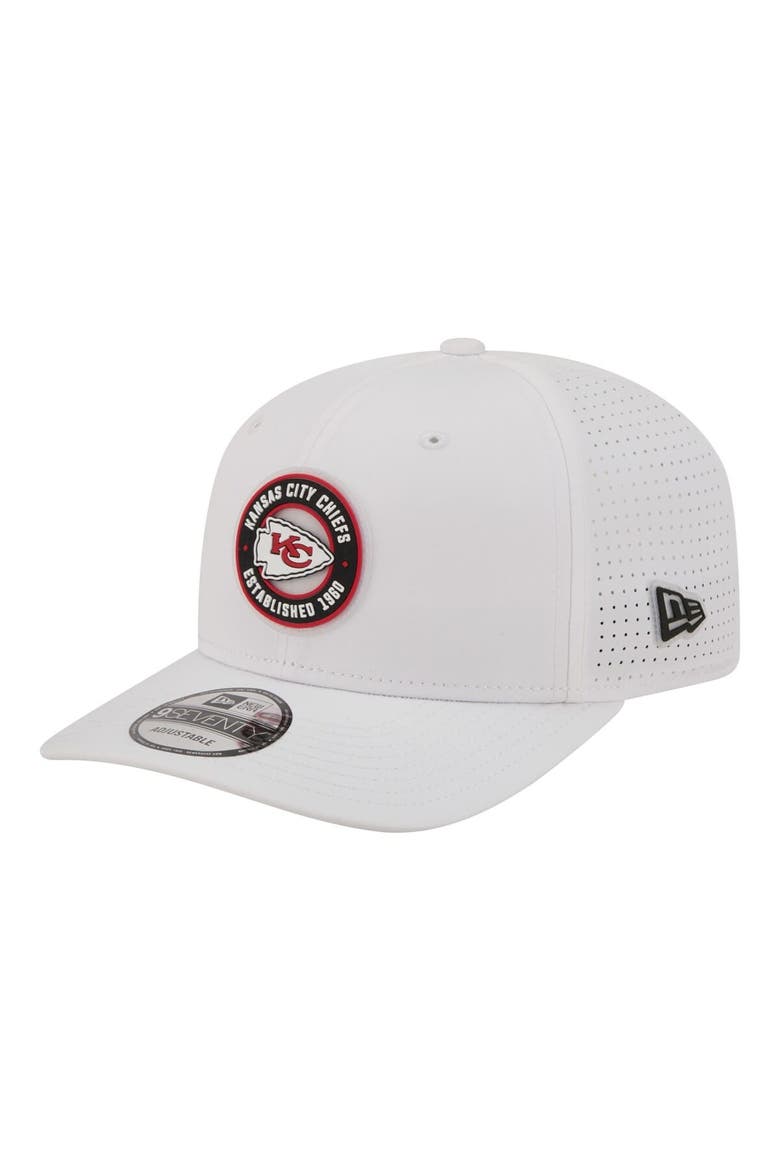 Men's New Era  White Kansas City Chiefs COOLERA 9SEVENTY Adjustable Hat, Main, color, White