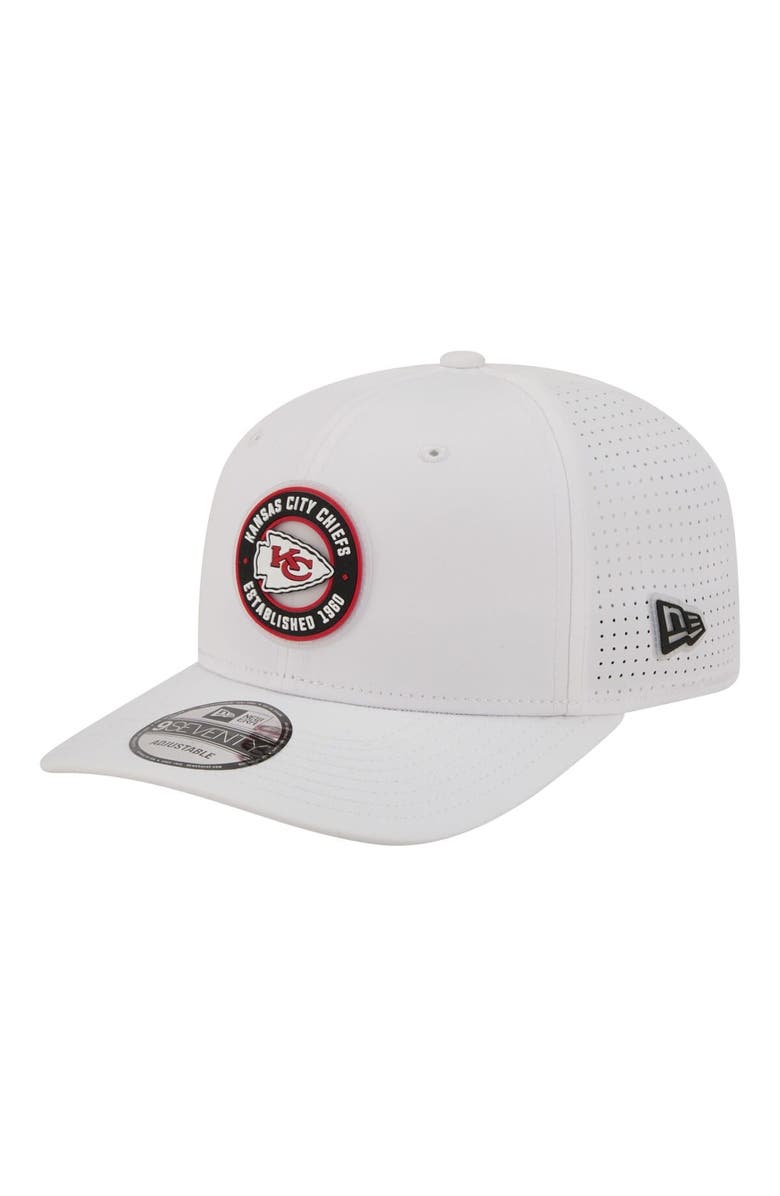 New Era Men's New Era White Kansas City Chiefs COOLERA 9SEVENTY Adjustable Hat, Main, color, White