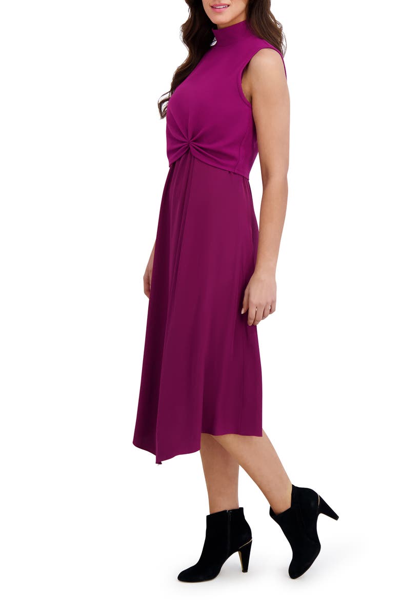 Knit Popover A-Line Dress, Alternate, color, PURPLE POT