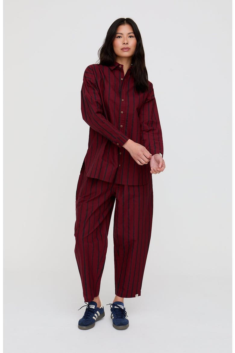 Organic Cotton Kate Barrel Leg Trousers, Alternate, color, Red