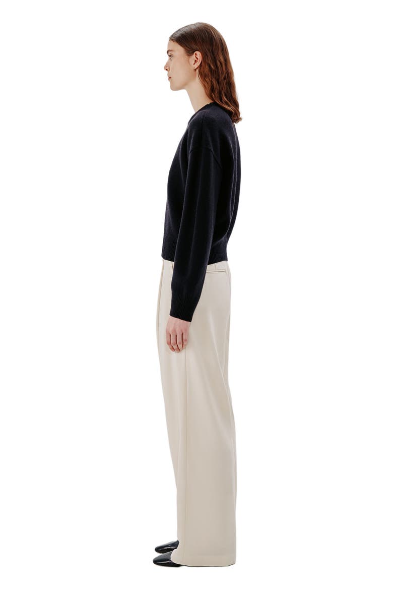 CASHMERE KNIT SWEATSHIRT, Alternate, color, BLACK