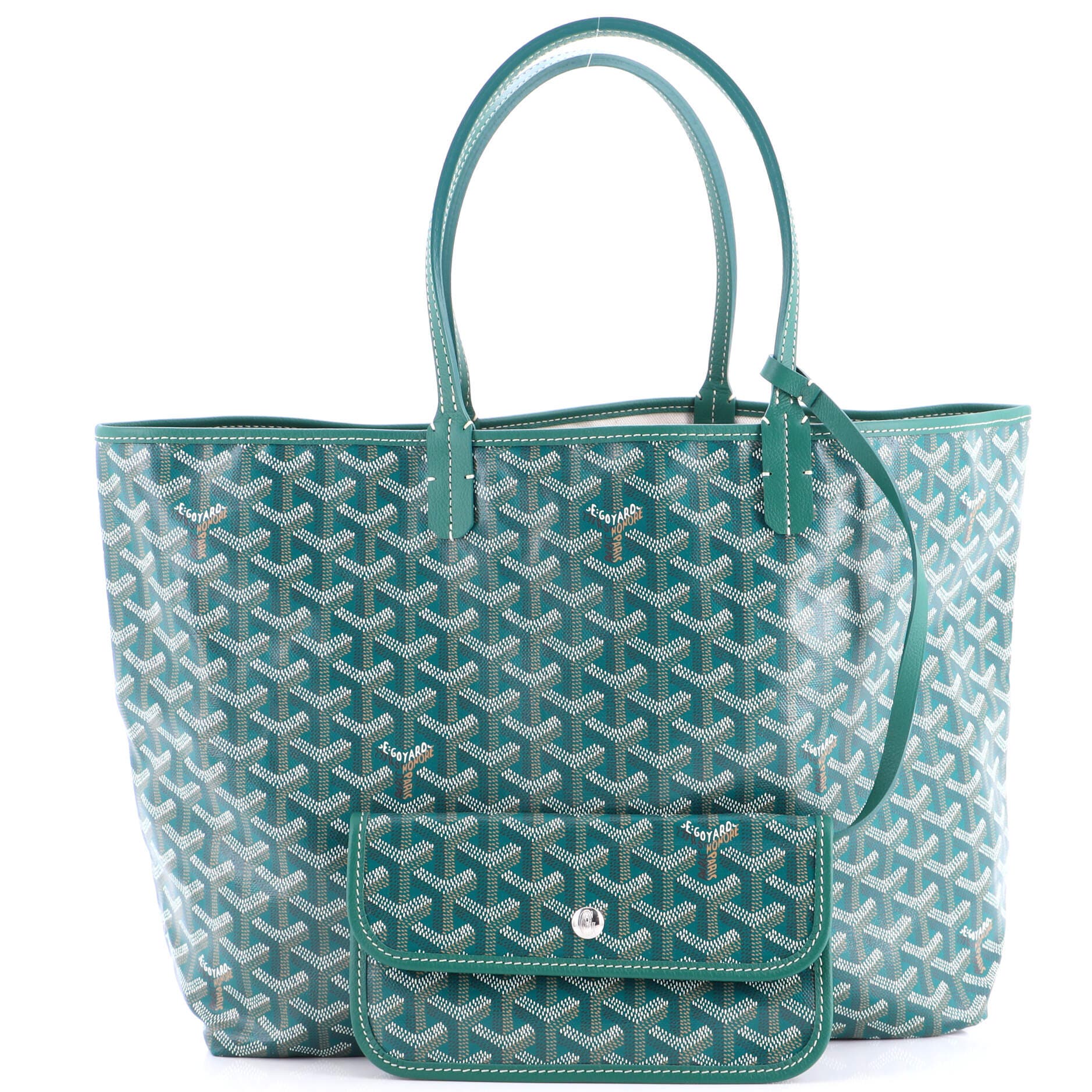 Pre-Owned Goyard Saint Louis Tote Coated Canvas PM, Alternate, color, Green