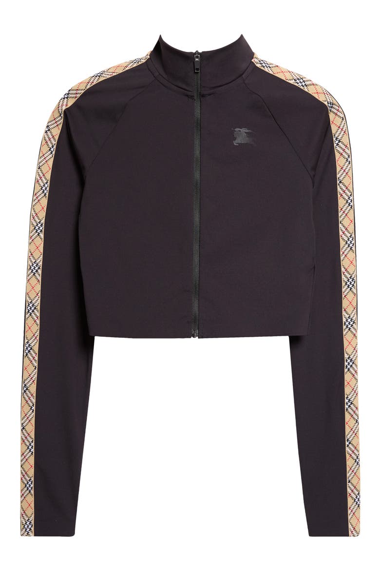 Astrid Crop Track Jacket, Alternate, color, BLACK