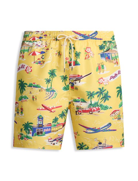 Big & Tall Traveler Classic Polo Bear Swim Trunks