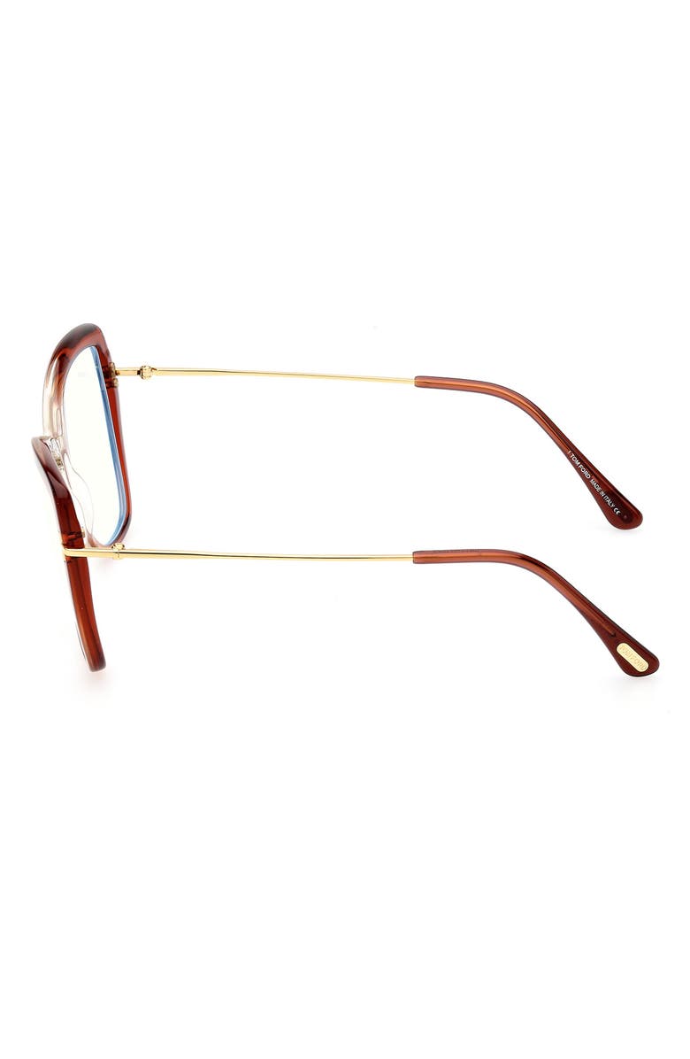 TOM FORD 55mm Butterfly Blue Light Blocking Glasses, Alternate, color, 