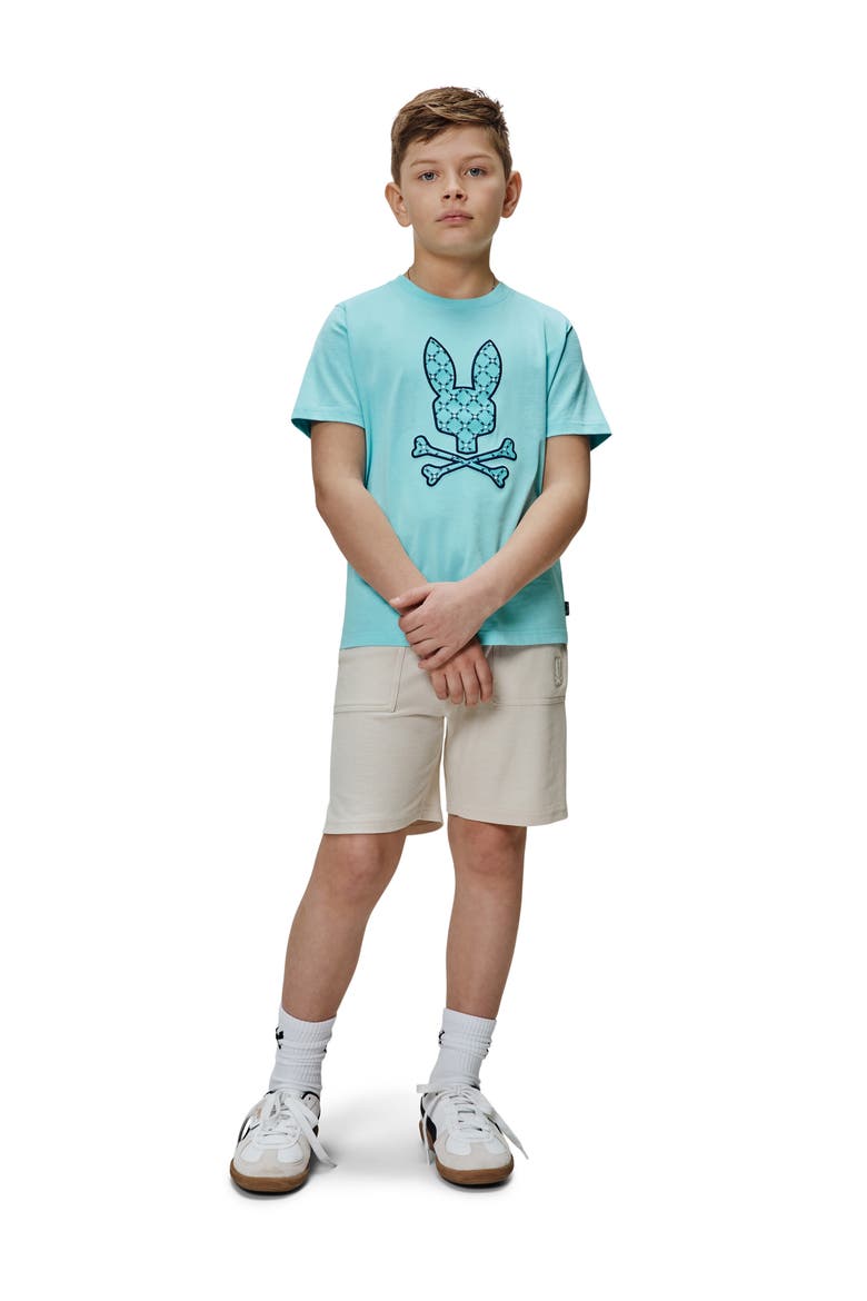 Kids' Aram Embroidered Bunny Graphic T-Shirt, Alternate, color, ANTIGUA SAND