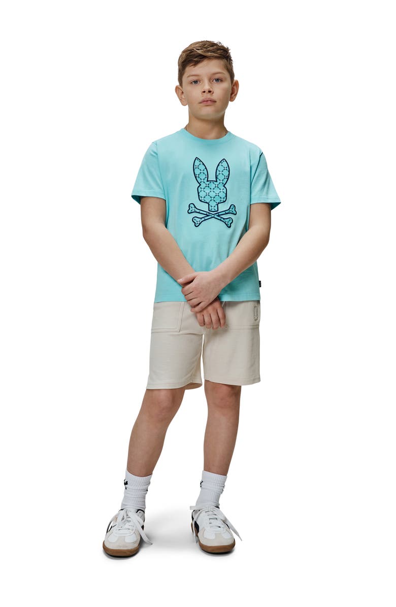Psycho Bunny Kids' Aram Embroidered Bunny Graphic T-Shirt, Alternate, color, Antigua Sand