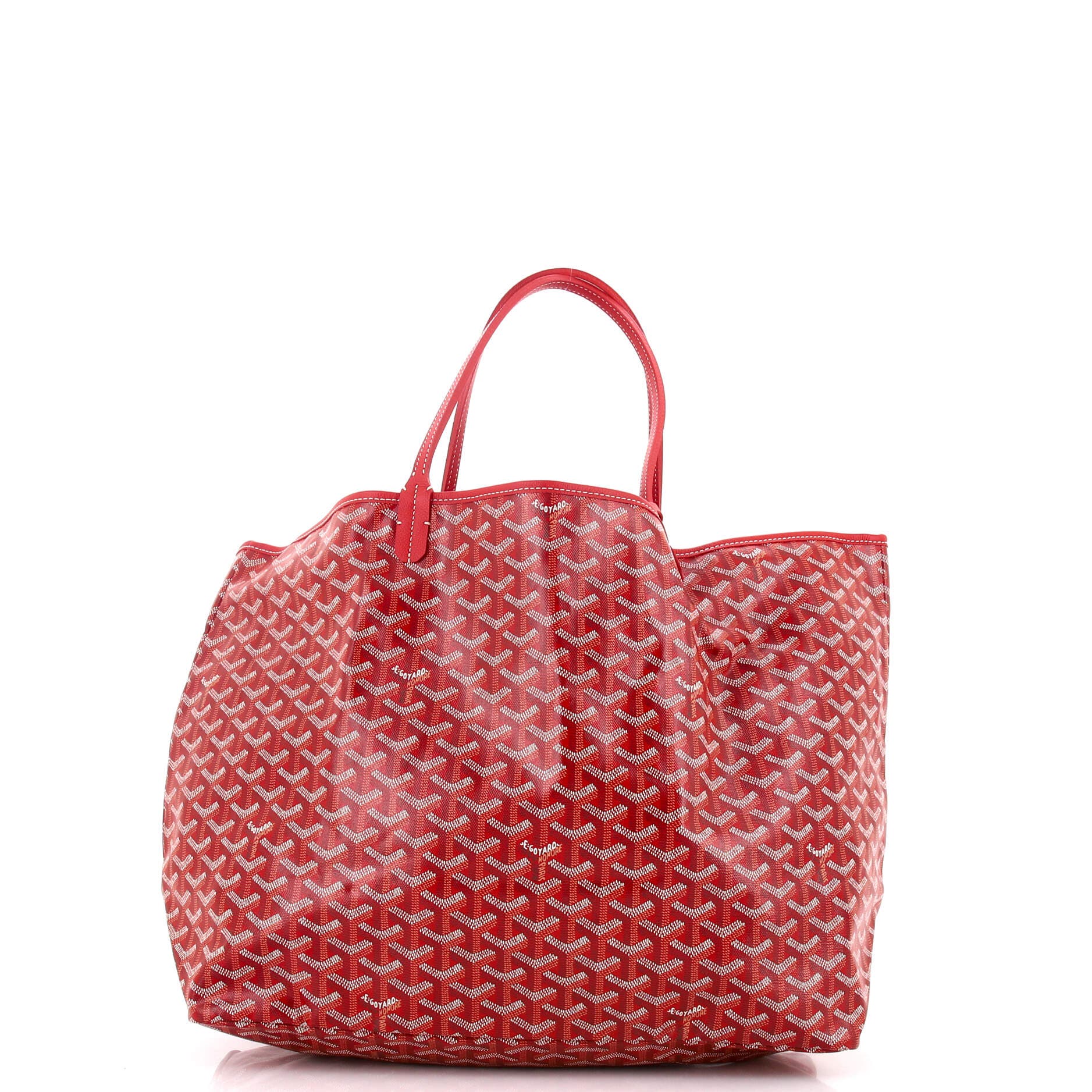 Pre-Owned Goyard Saint Louis Tote Coated Canvas GM, Alternate, color, Red