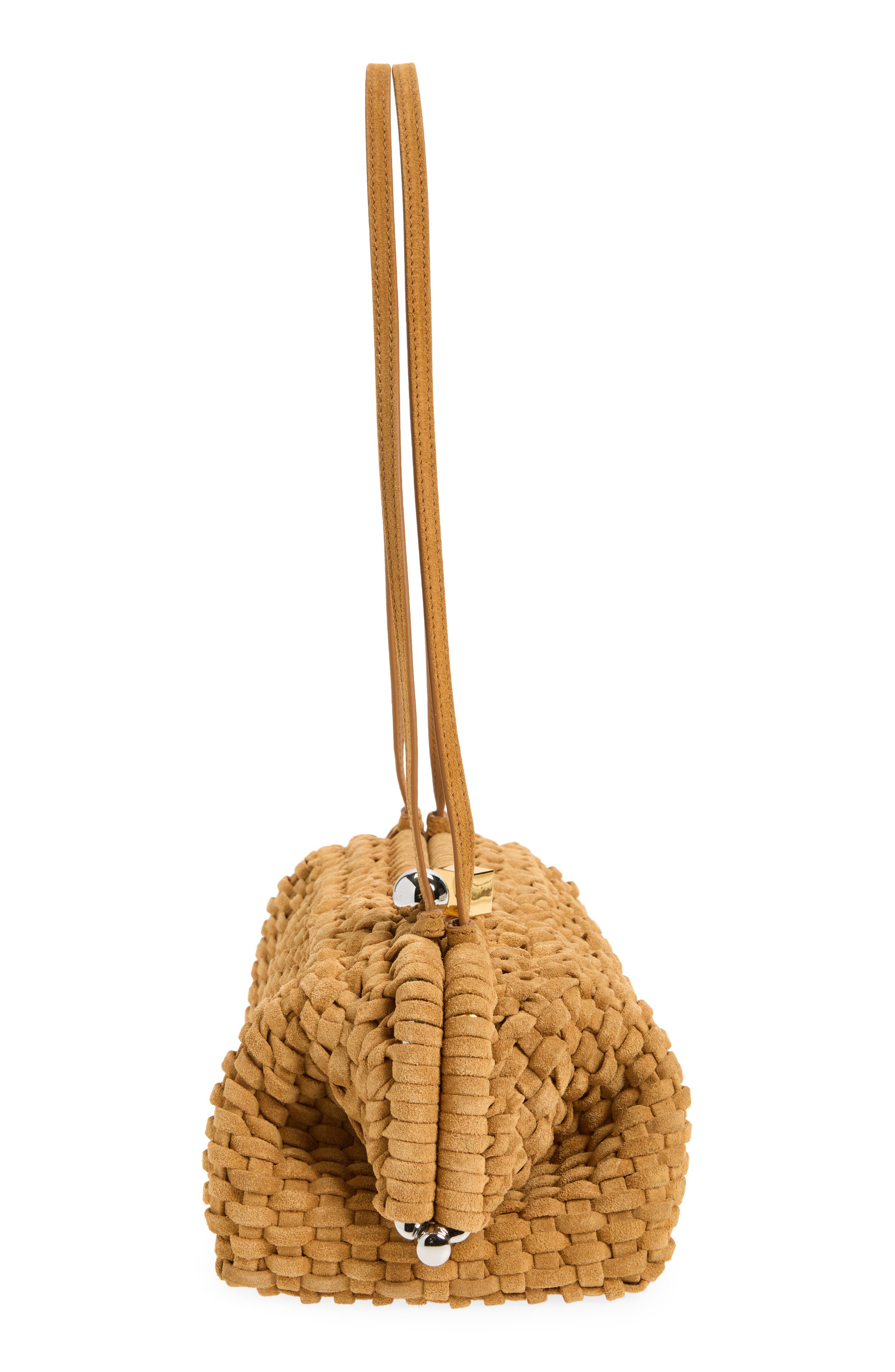 Jacquemus Large Pochette Salon Clutch, Alternate, color, Camel 830