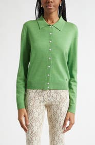 Sandy Liang Ley Merino Wool Cardigan