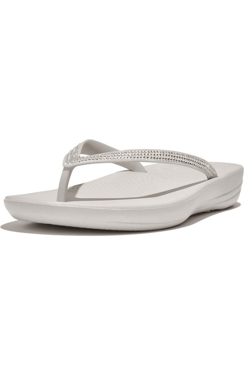 FitFlop iQushion<sup>™</sup> Splash Crystal Flip Flop, Alternate, color, Tiptoe Grey