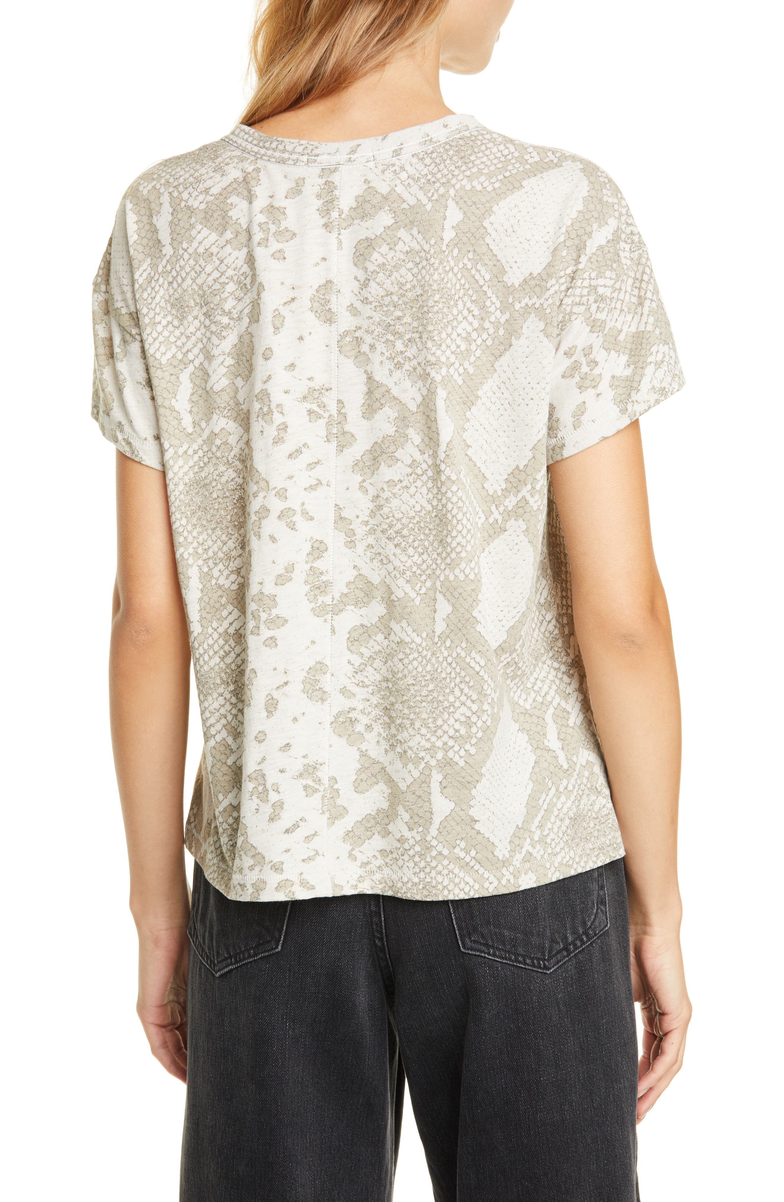 rag & bone Snake Print Vintage Crew Tee (Women) | Nordstromrack
