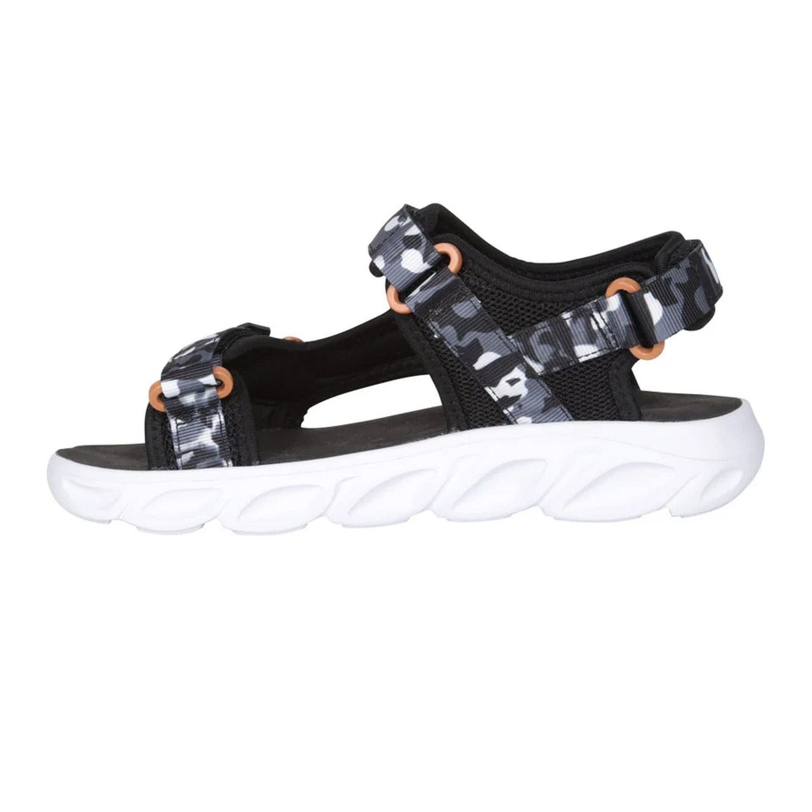 Childrens/Kids Ripple Camo Lightweight Adjustable Outdoor Sandals, Alternate, color, Black