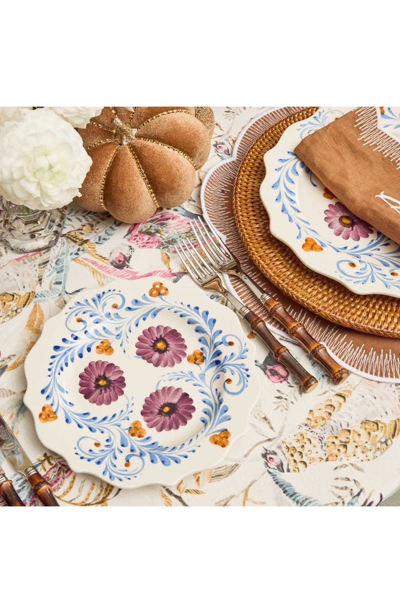 Mrs. Alice Damson Flowers Starter Plate, Alternate, color, Purple