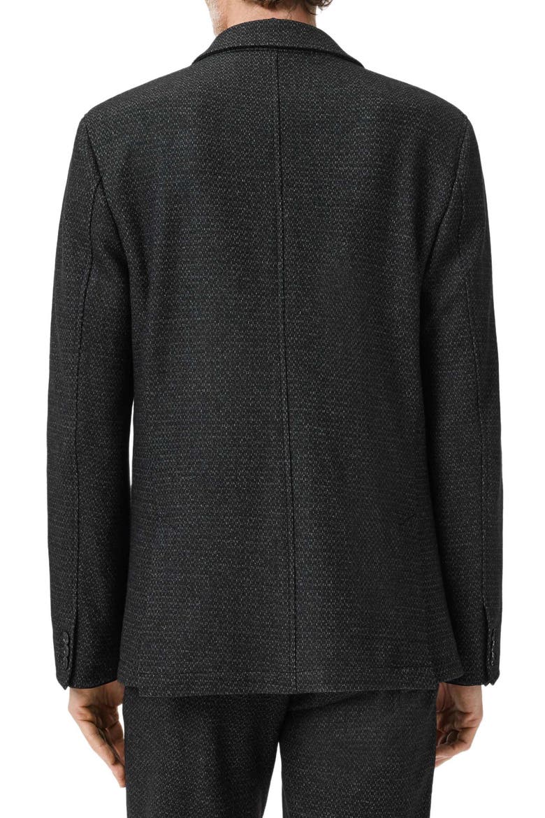 Alllen Charcoal Grey Textured Stretch Wool & Cotton Blend Suit Jacket, Alternate, color, CHARCOAL