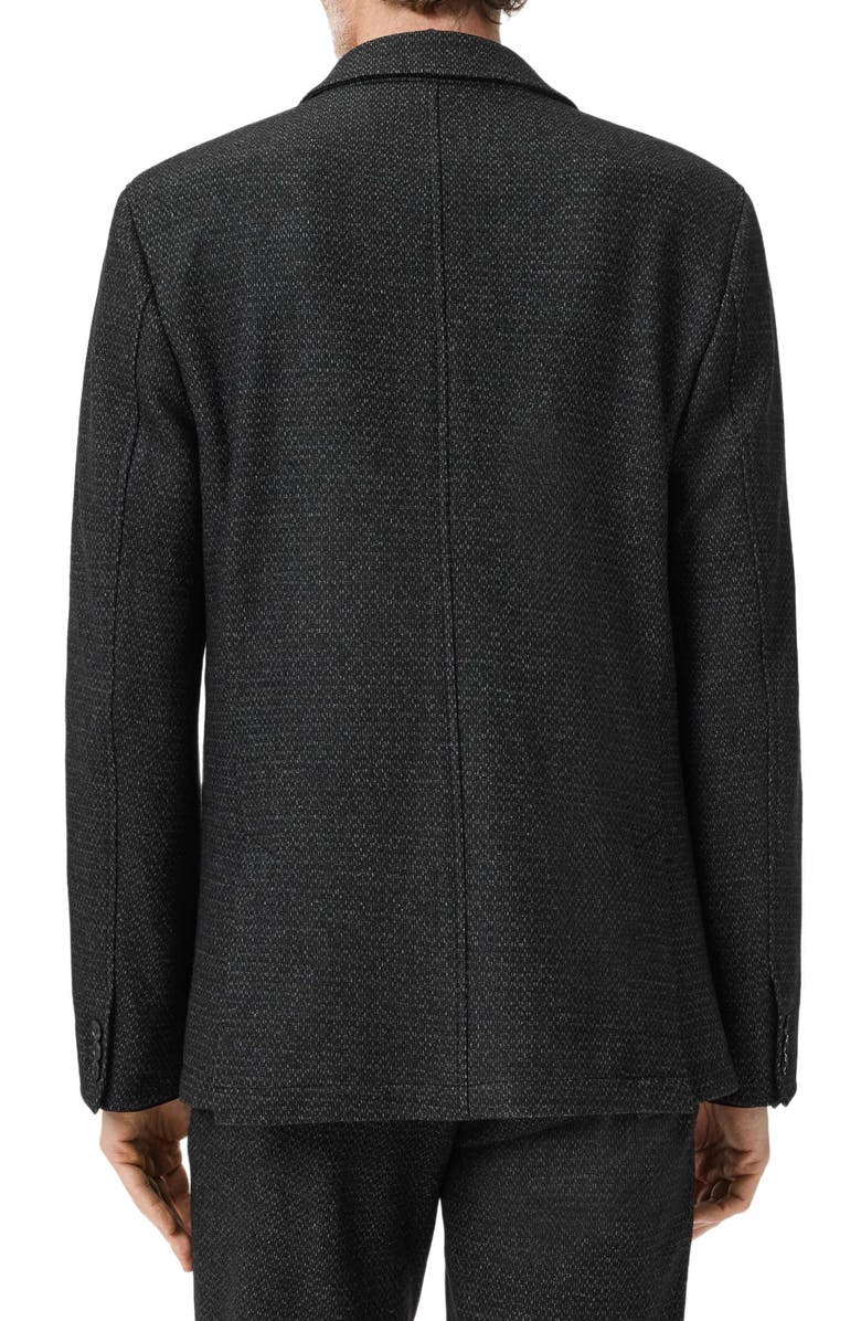 John Varvatos Alllen Charcoal Grey Textured Stretch Wool & Cotton Blend Suit Jacket, Alternate, color, Charcoal