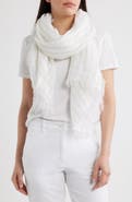 Eileen Fisher Stripe Organic Linen Scarf