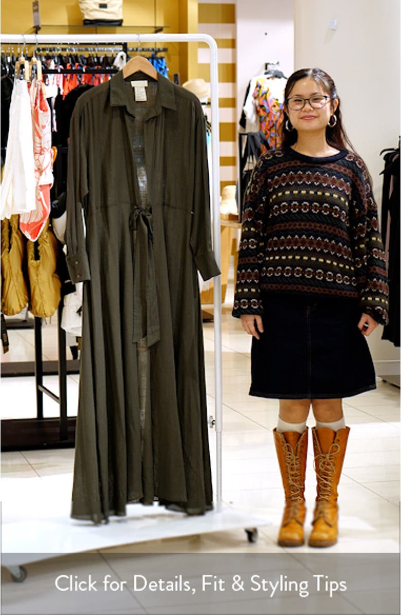 Rosalie Long Sleeve Cover-Up Maxi Dress, sales video thumbnail