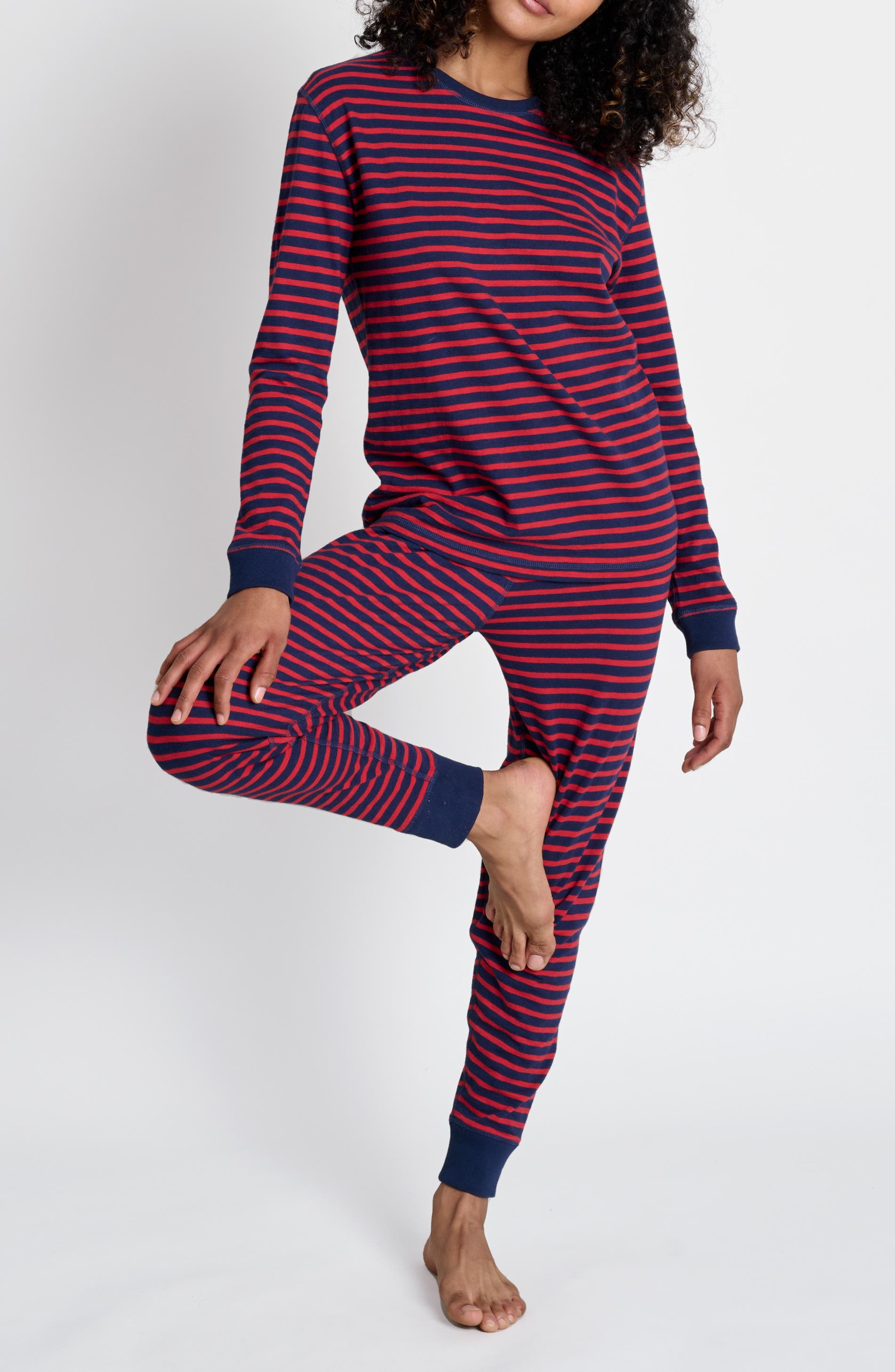 selected Navy and Red Stripe