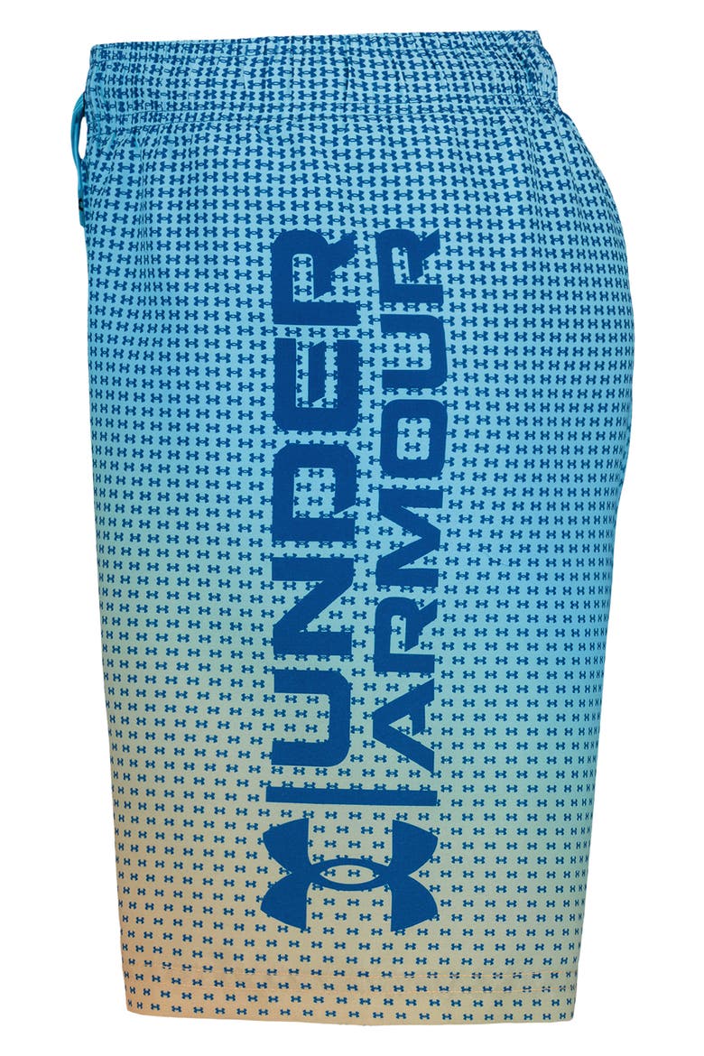 Kids' UA Gradient Logo Water Resistant Volley Swim Trunks, Alternate, color, VARSITY BLUE