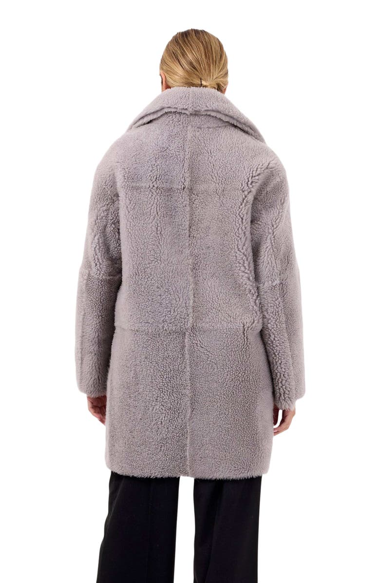 GORSKI Reversible Long Hair Shearling Stroller, Alternate, color, Gray/Gray