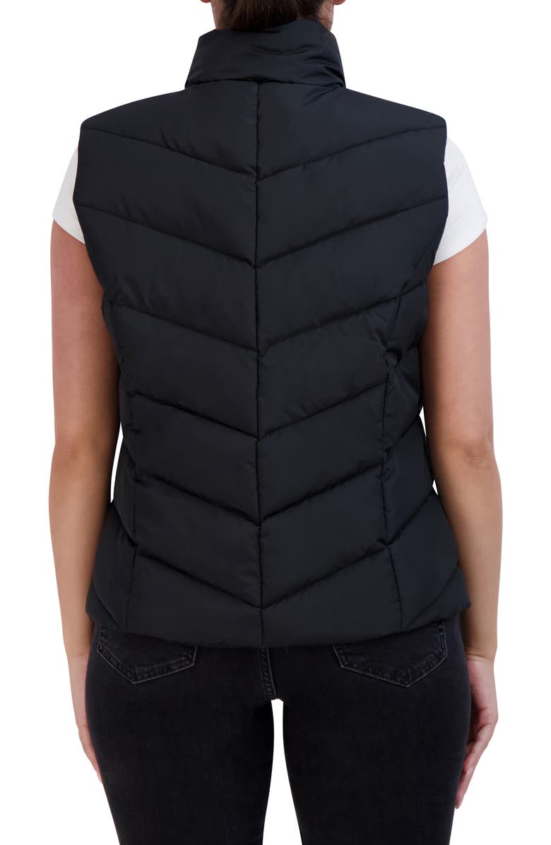 Cole Haan Pongee Puffer Vest, Alternate, color, Black