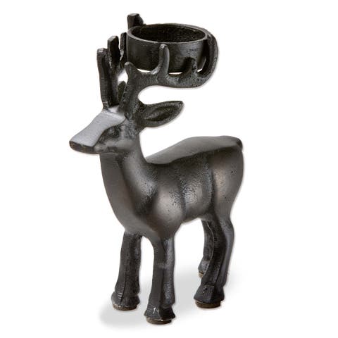 Deer Tealight Holder Black Aluminum Candle Holder for Candles