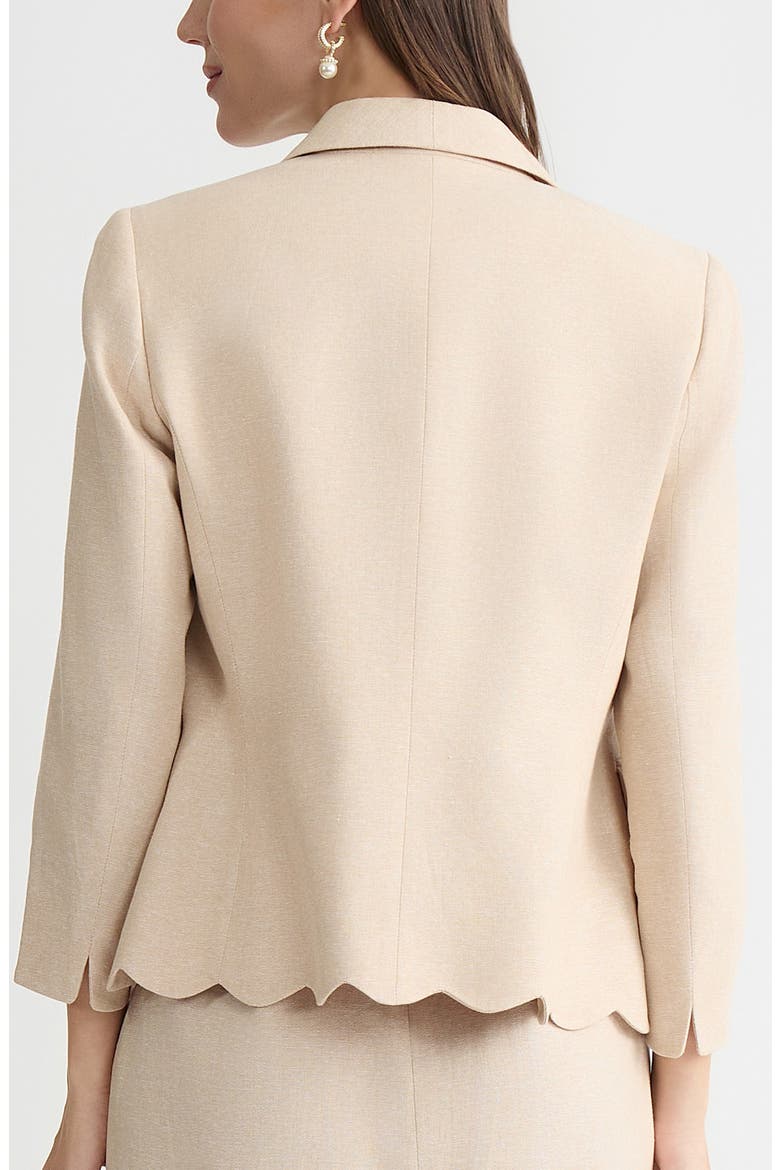 Scallop Hem One-Button Blazer, Alternate, color, TOSDWT/ VNILAICE