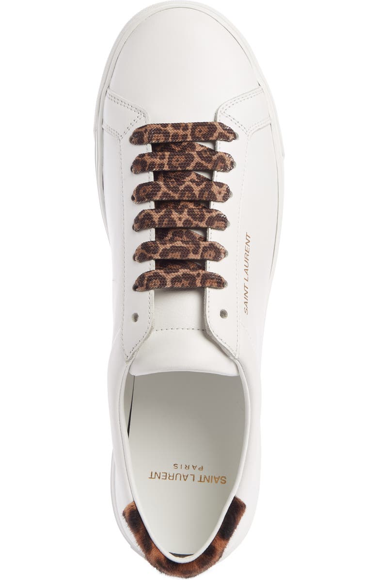 Saint Laurent Andy Genuine Calf Hair Trim Sneaker, Alternate, color,