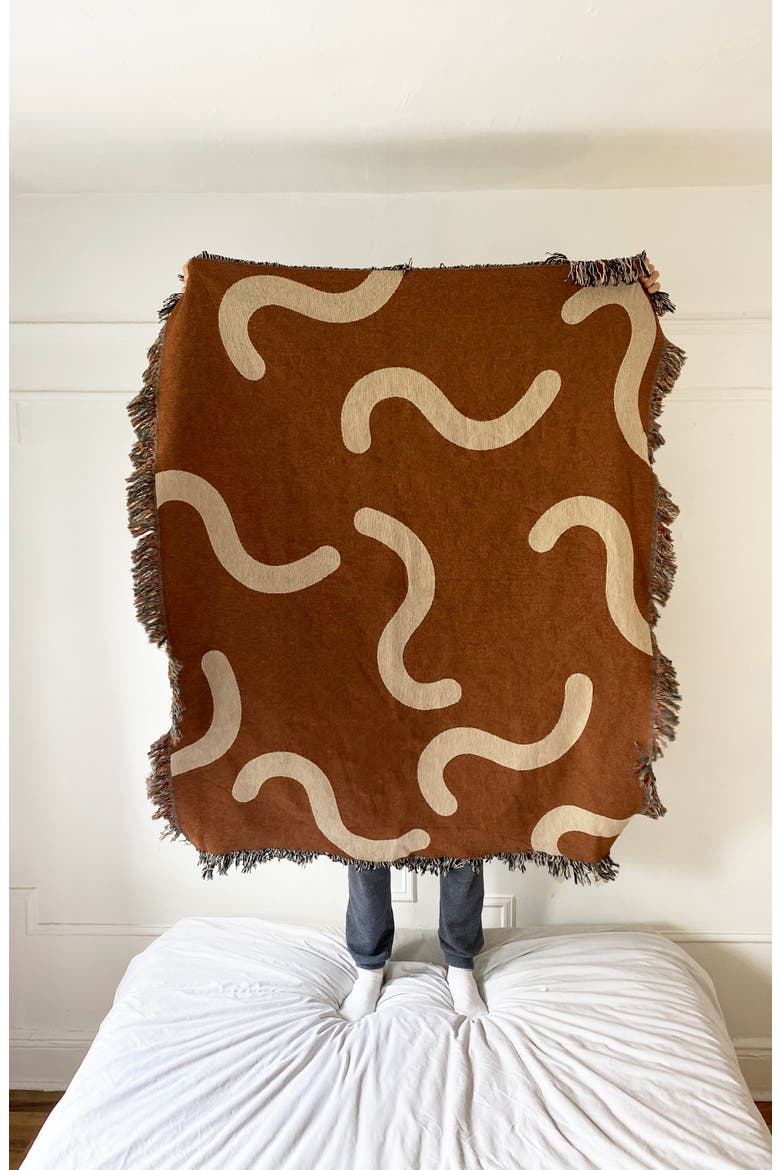 Fiesta Throw Blanket, Alternate, color, MOCHA