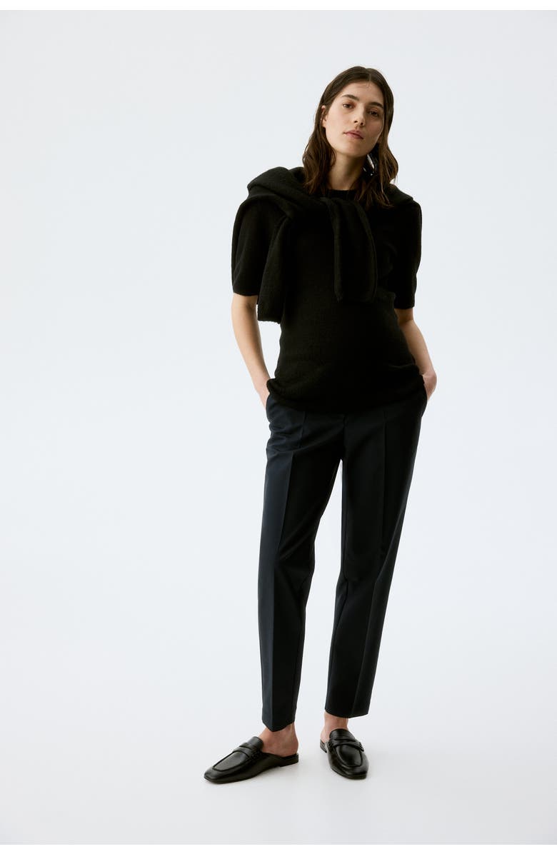 H&M Mama Cigarette Trousers, Alternate, color, Navy Blue