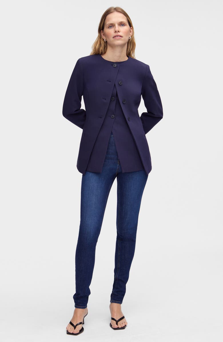 ALIGNE Leo Collarless Vest, Alternate, color, Navy