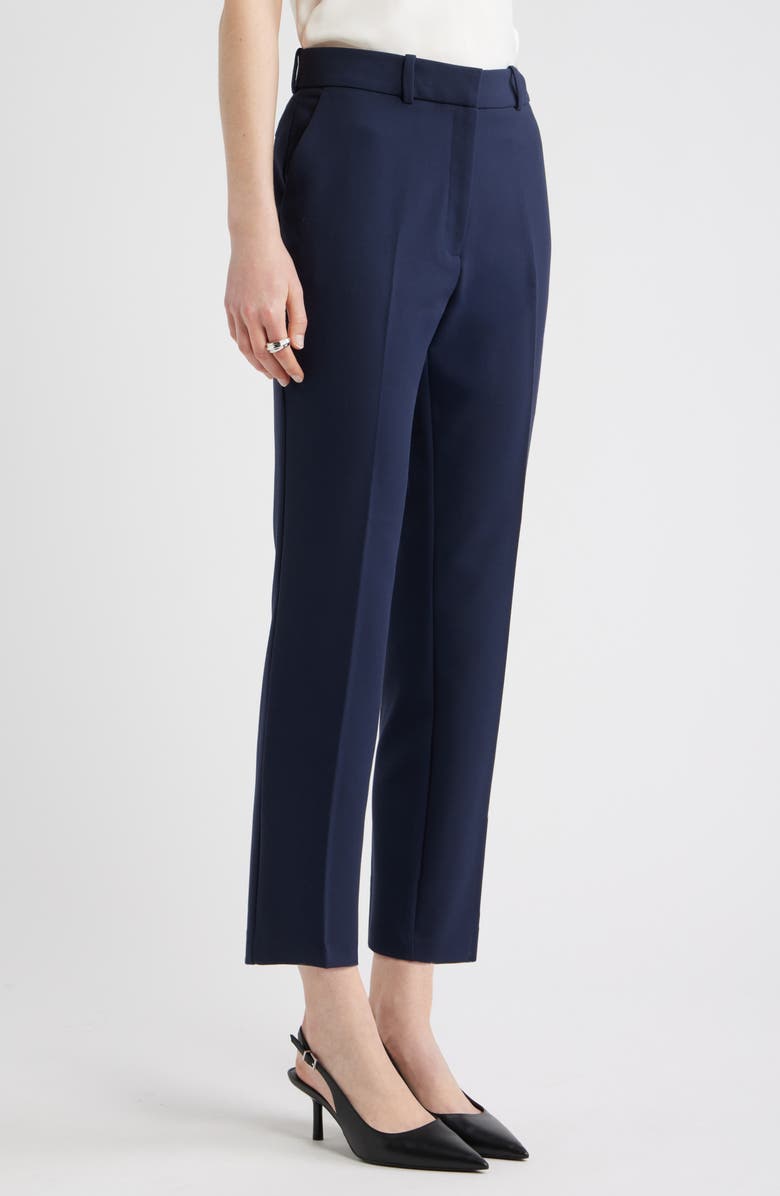 Nordstrom The Lena Slim Cropped Trousers, Alternate, color, Navy Night