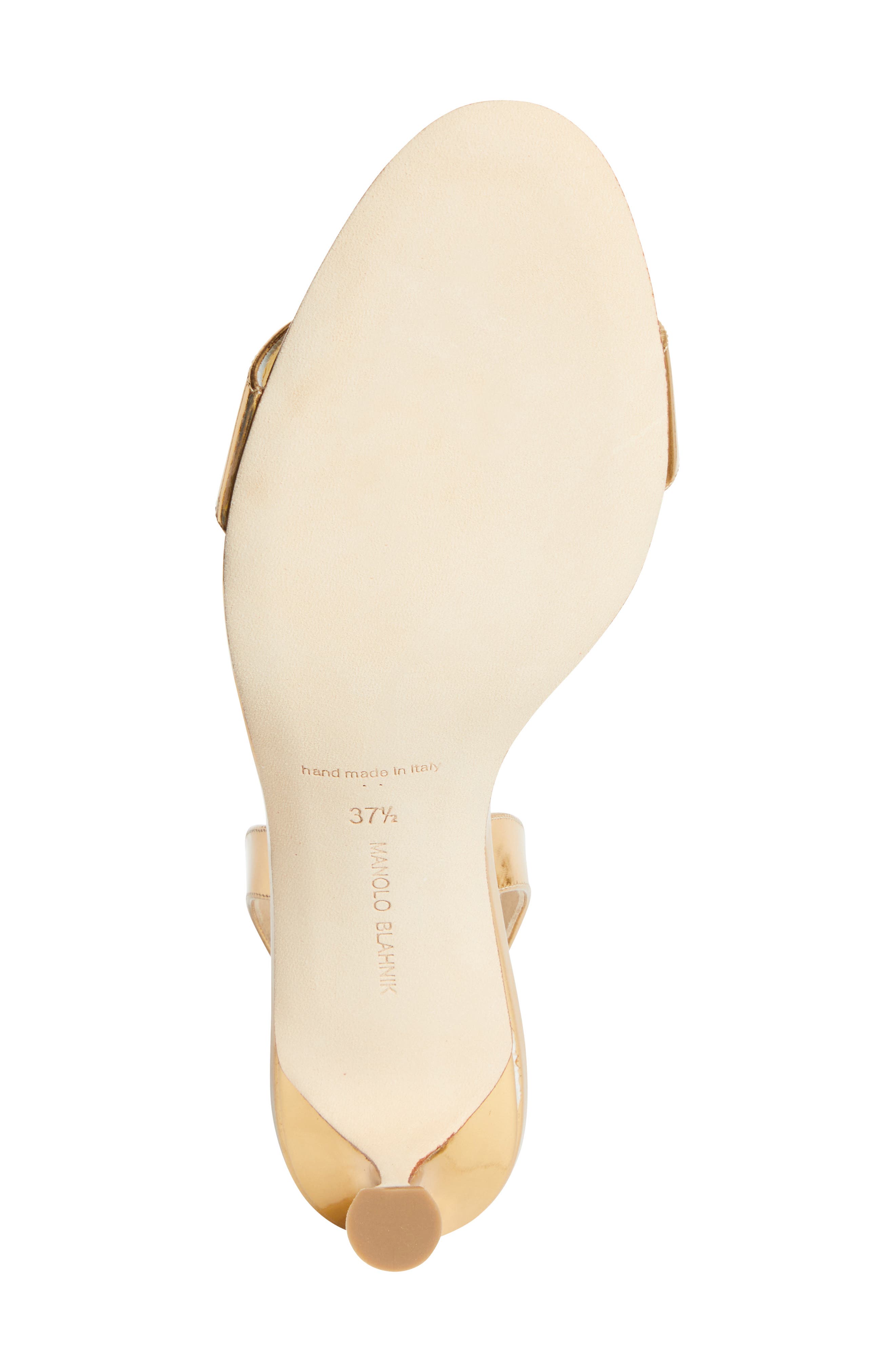 Manolo Blahnik Cupisanpla Metallic Slingback Sandal, Alternate, color, Gold