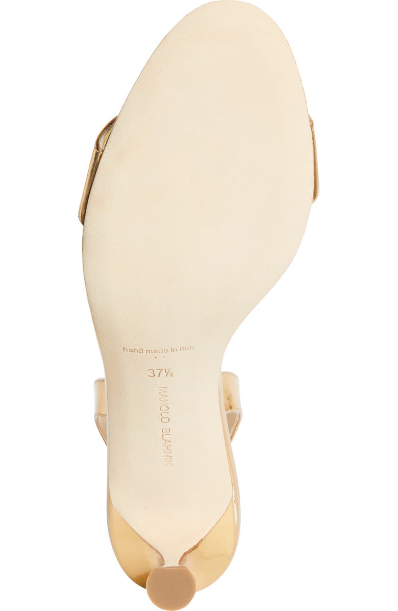 Manolo Blahnik Cupisanpla Metallic Slingback Sandal, Alternate, color, Gold 7102