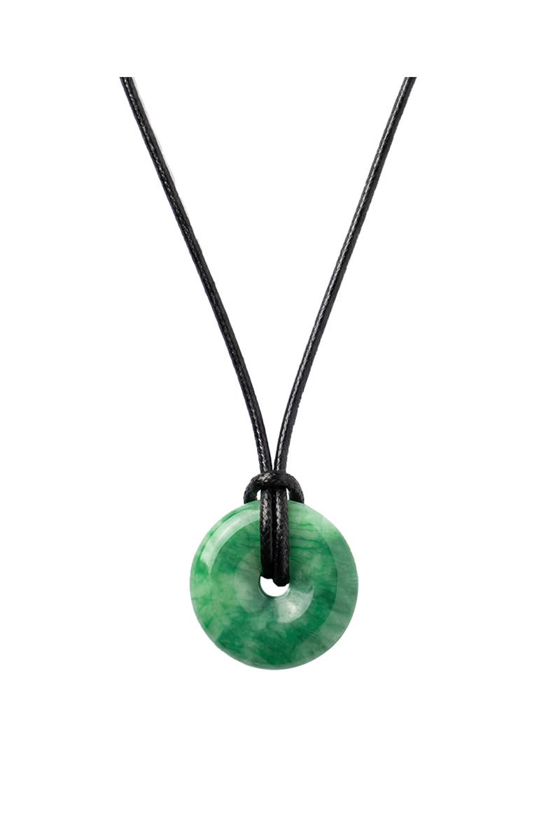 seree Medallion Green jade cord necklace, Main, color, 