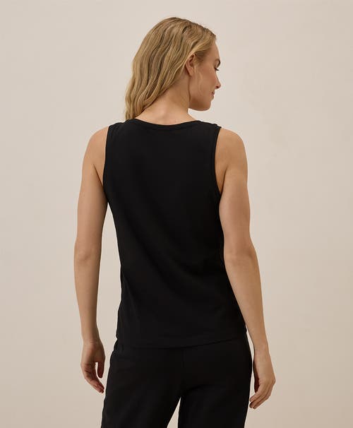 Pact Organic Cotton Luxe Stretch Jersey Slim Tank In Black